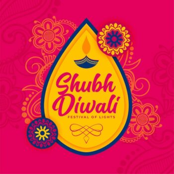 Free Vector | Shubh traditional deepavali poster on indian style background