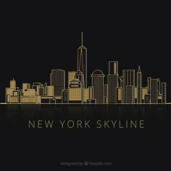 Free Vector | Silhouettes of new york city