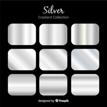 Free Vector | Silver gradient collection