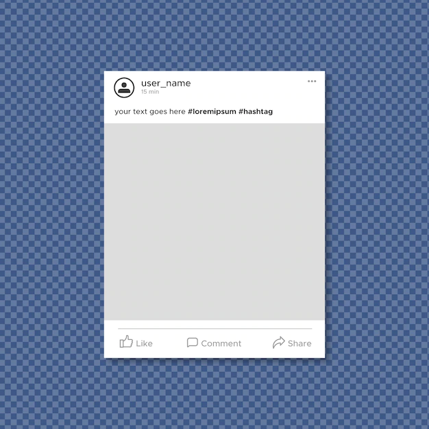 Free Vector | Simple facebook frame template