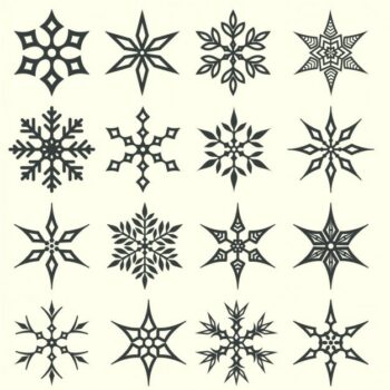 Free Vector | Snowflake icons collection