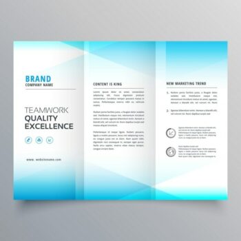 Free Vector | Soft blue geometric brochure