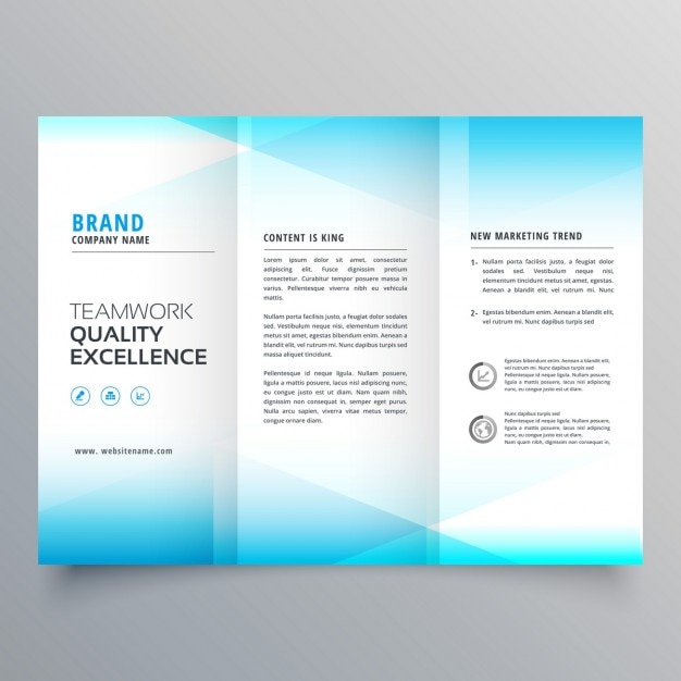 Free Vector | Soft blue geometric brochure