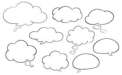 Free Vector | Speech bubble templates on white background