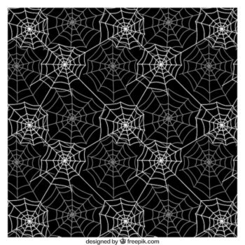 Free Vector | Spider web pattern in black and white colors