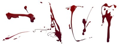 Free Vector | Splatters of blood red paint or ink isolated on white background vector cartoon set of bloody splashes stains and sprays with drops scary dirty spots of liquid drips