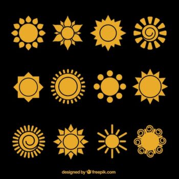 Free Vector | Sun icons