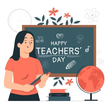 Free Vector | Teachers' day concept illustration