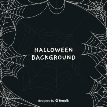 Free Vector | Terrific halloween background with cobweb