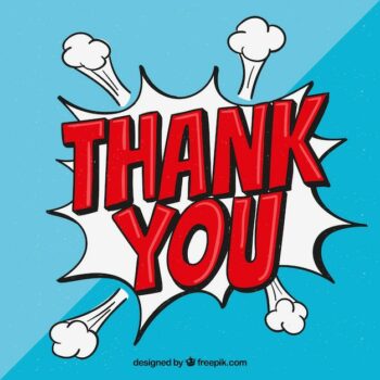 Free Vector | Thank you composition in comic style