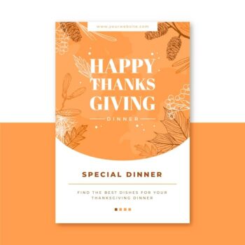 Free Vector | Thanksgiving blog post template