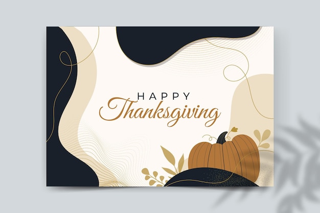 Free Vector | Thanksgiving card template