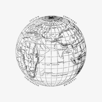 Free Vector | The globe vintage drawing