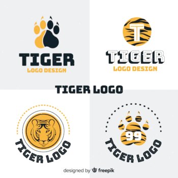 Free Vector | Tiger logo collection