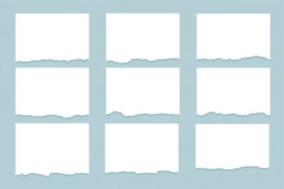Free Vector | Torn paper ripped sheets set of nine