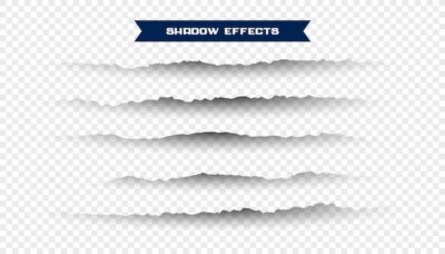 Free Vector | Torn ripped paper shadows set