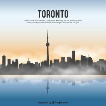 Free Vector | Toronto skyline background