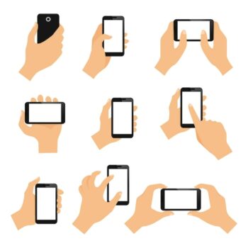 Free Vector | Touch screen hand gestures design elements of swipe pinch and tap isolated vector illustration