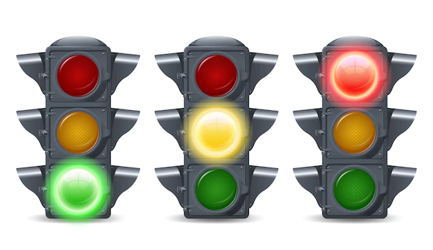 Free Vector | Traffic lights set