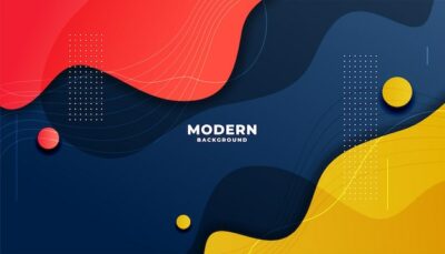 Free Vector | Trendy modern fluid gradients wave shapes background