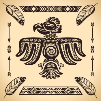 Free Vector | Tribal american eagle sign