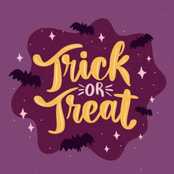 Free Vector | Trick or treat lettering