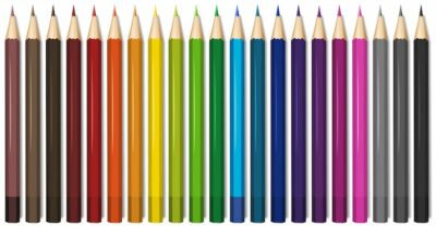 Free Vector | Twenty one shades of color pencils