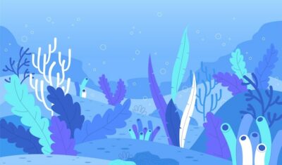 Free Vector | Under the sea background for video calls