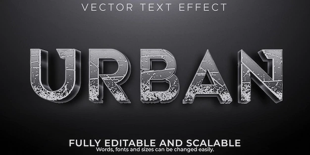 Free Vector | Urban text effect, editable street and building text style