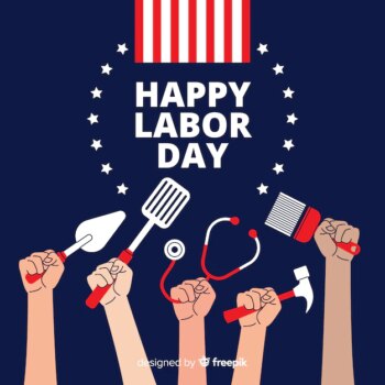 Free Vector | Usa labor day background in flat style