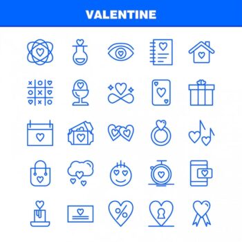Free Vector | Valentine line icon pack. icons of flask, love, romantic, valentine, love, gift, heart, valentine