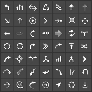 Free Vector | Vector arrows icon set, next back up download down refresh