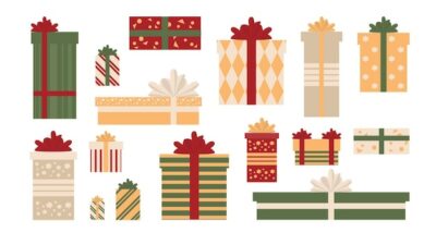 Free Vector | Vector set of different gift boxes flat design