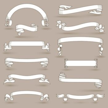 Free Vector | Vintage ribbons set