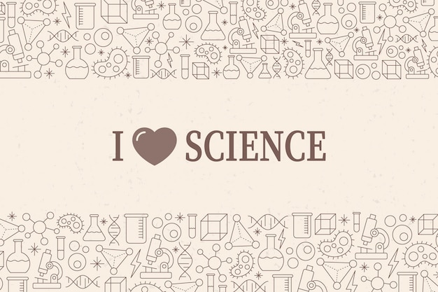 Free Vector | Vintage science background with elements