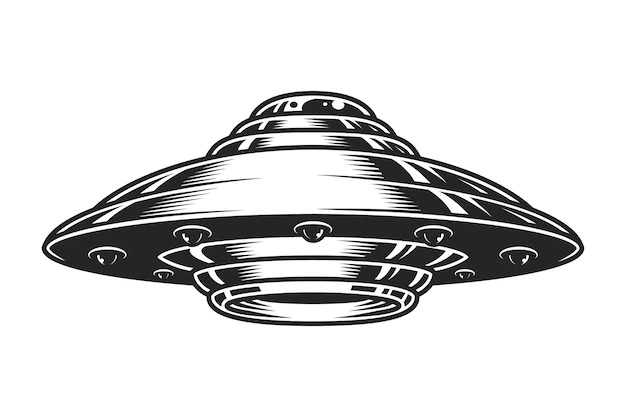 Free Vector | Vintage ufo spaceship concept