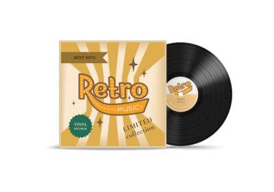 Free Vector | Vinyl record covers mockup realistic composition