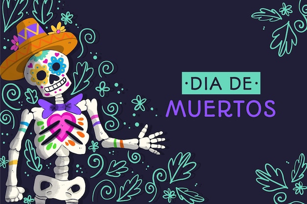 Free Vector | Watercolor día de muertos background