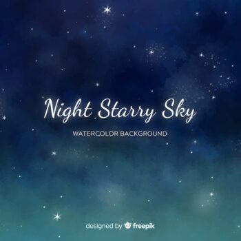 Free Vector | Watercolor night sky background