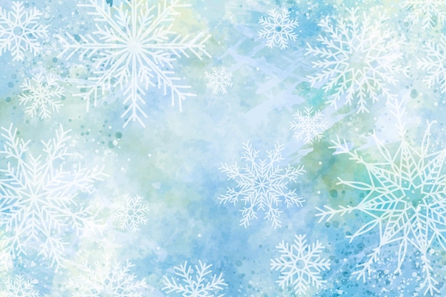 Free Vector | Watercolor winter background