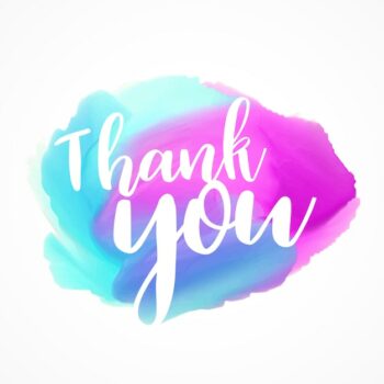 Free Vector | Watercolors with thank you text