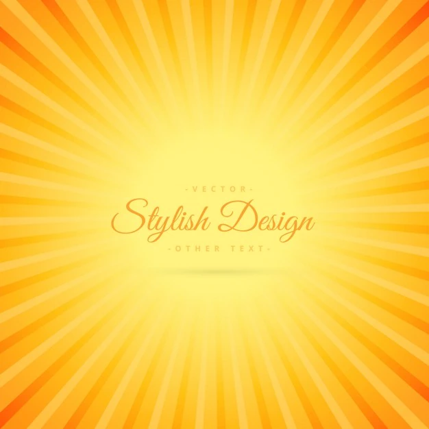 Free Vector | Yellow background with sunbeams