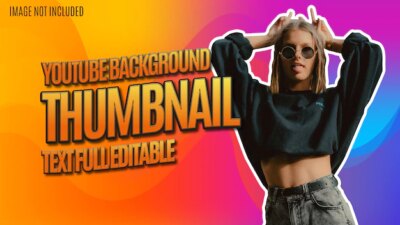 Free Vector | Youtube thumbnail background design with text editable