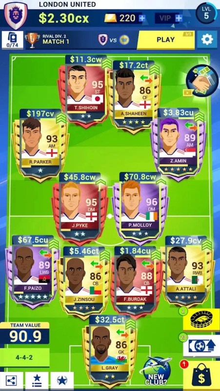 Idle Eleven mod apk unlimited money