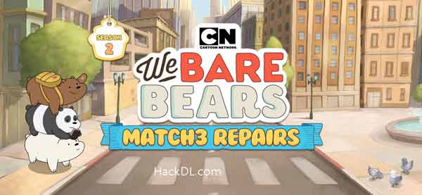 We Bare Bears Match3 Repairs Mod Apk 2.2.8 (Hack, Unlimited Money/John)