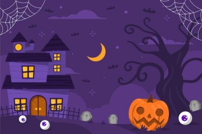 Free Vector | Flat background for halloween celebration