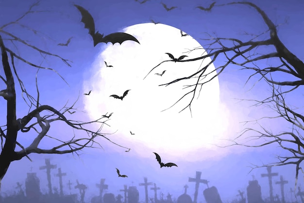 Free Vector | Watercolor halloween background