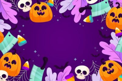 Free Vector | Halloween celebration background