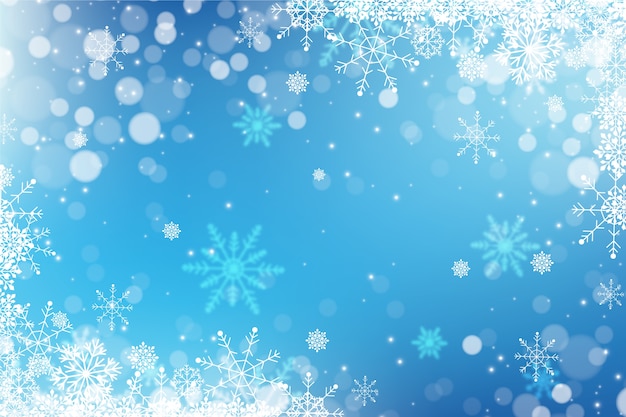 Free Vector | Realistic snowflake border