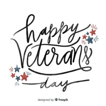 Free Vector | Modern veteran's day composition with flt design